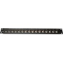 Canare 161U-BJRK 12G A/V BNC Stand-Off Panel with Receptacles (1 RU, 16 Receptacles)