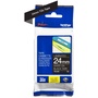 Brother TZe-355 24mm x 8m White on Black Tape