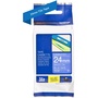 Brother TZe-555 24mm x 8m White on Blue Tape