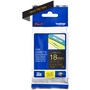 Brother TZe-344 18mm x 8m Gold on Black Tape