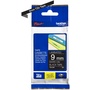 Brother TZe-325 9mm x 8m White on Black Tape
