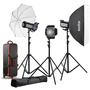 Godox QS600II 3-Light Studio Flash Kit