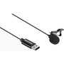 Saramonic Compact Clip-On Lav Mic with USB-A Connector for Mac/Windows Computers; 19.7' Cable