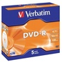 Verbatim DVD-R 4.7GB 16x 5 Pack with Jewel Cases