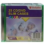 Verbatim CD/DVD 25 Pack Coloured Slim Cases