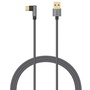 Verbatim Sync & Charge USB Type-C to Type A L-Shaped Cable 120cm Grey