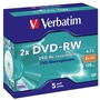 Verbatim DVD-RW 4.7GB 2x 5 Pack with Jewel Cases