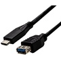 DYNAMIX 1M USB3.1 Type-C Male to Type-A Female Cable Black Colour
