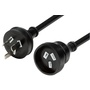 DYNAMIX 2m 240v 10A Standard Duty Power Extension Lead (Black)