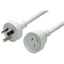 DYNAMIX 7m 240v 10A Standard Duty Power Extension Lead (White)