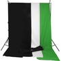 Impact Background System Kit with 3 x 3.5M Black, White, Chroma Green Muslins