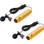 Movo Photo LV-6 Cardioid and Omnidirectional Lavalier Condenser Microphone Set