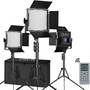 GVM Bi-Colour LED Video 3-Light Kit (Black, 34cm)