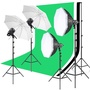 GVM LED 4 Light Kit with Umbrellas, Softboxes, and Backdrops