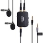 Comica Audio DUAL.LAV D03 Dual Omnidirectional Lavalier Microphones (Black, 4.8m)