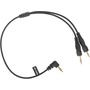 Saramonic SR-C2004 Dual Locking 3.5mm to Right-Angle 3.5mm Output Y-Cable for Two Wireless Receivers