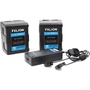 Fxlion BP-M200 Dual Square Compact Battery & Charger Kit (198Wh, V-Mount)
