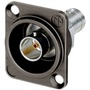 Neutrik NBB75DFGX Grounded UHD BNC Feedthrough Receptacle in D-Shape Housing