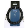 Ambertec AMB0-QQ2-I1-060 Guitar Cable REAN Connectors Straight/Straight (Vintage B&W Cloth, 6m)