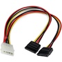StarTech LP4 to 2x SATA Power Y Cable Adapter (30cm)