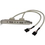 StarTech 2-Port USB A Female Slot Plate Adapter