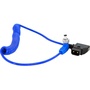Kondor Blue Coiled D-Tap to Locking DC 2.5mm Right-Angle Cable (0.4 to 1.2m)