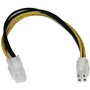 StarTech ATX12V 4 Pin Male/Female P4 CPU Power Extension Cable (20.3cm)
