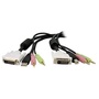 StarTech 4-in-1 USB Dual Link DVI-D KVM Switch Cable w/ Audio & Microphone (4.5m)