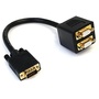 StarTech Male VGA to Dual Female VGA Video Splitter Cable (30.4cm, Black)