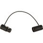 Cable Techniques Low-Profile, 3-Pin XLR Female to XLR Male Adjustable-Angle Cable (Black Caps, 10")