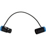 Cable Techniques Low-Profile, 3-Pin XLR Female to XLR Male Adjustable-Angle Cable (Blue Caps, 10")