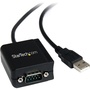 StarTech USB Male to RS232 Male Adapter Cable with COM Retention (1.8m)