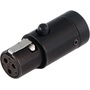 Cable Techniques CT-LPS-TA3-180-K LPS Low-Profile Mini-XLR 3-Pin Female Connector (Black Cap)