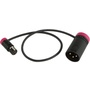Cable Techniques CT-LPS-3TMX Low-Profile TA3F to LXPXLR-3M Cable (30.4cm, Purple)