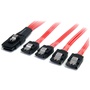 StarTech Serial Attached SCSI SAS Cable SFF-8087 to 4x Latching SATA (50cm)