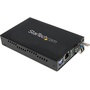 StarTech ET1000S40LC2 1000 Mb/s Gigabit Single Mode Fiber Media Converter (Black)
