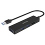 UNITEK uHUB Q4+ USB-A 3.0 3-Port Hub with Built-in SD/MicroSD Card Reader