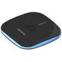 PROMATE AuraPad-4 Ultra-Fast 10W Wireless Slim Charging Pad with LED Light (Black)