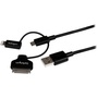 StarTech 3 in 1 Charging Cable - USB to Lightning / 30-pin Dock / Micro-USB (1m)