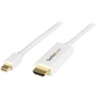 StarTech Mini DisplayPort to HDMI converter cable (White, 1.8m)