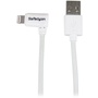 StarTech Angled Lightning to USB Cable White (White, 0.9m)