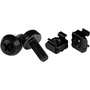 StarTech M6 Screws & Cage Nuts (Black, 50 Pack)