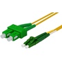 DYNAMIX 9u LC APC/SC APC Single Mode Duplex Fibre Lead (3m)