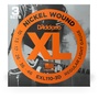 D'Addario EXL110 Regular Light XL Nickel Wound Electric Guitar Strings (6-String Set, 10 - 46) 3pk
