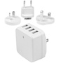 StarTech 4-Port USB Wall Charger 34W / 6.8A (White)