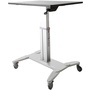 StarTech Portable Sit Stand Ergonomic Height Adjustable Cart on Wheels