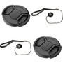Sensei 40.5mm Center Pinch Snap-On Lens Cap and Cap Keeper Lens Cap Holder Kit (2-Pack)