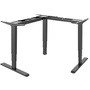 Brateck L-Shape Electric Sit-Stand Desk Frame with Triple Motors (Black)