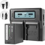 GVM Dual Charger with BP-A60 Battery for Canon C300 Mark II, C200 & C200B (6800mAh)