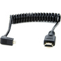 Atomos Micro HDMI Right Angle to Full HDMI Coiled Cable (30-45 cm)